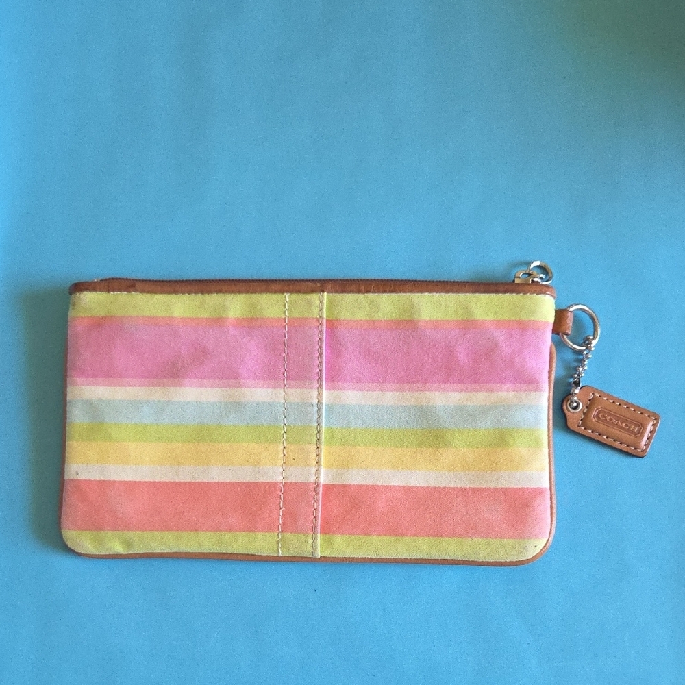 Coach Multicolor Striped Wristlet - Picture 2 of 3
